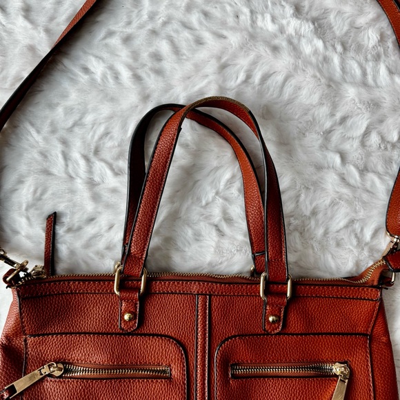 Miztique Brown Vegan Leather Messenger Hobo Saddle Bag Crossbody Purse - Picture 3 of 7